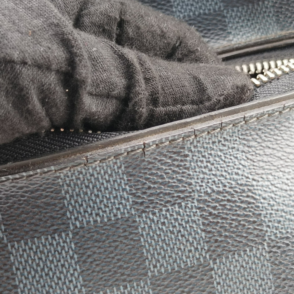 Pre-owned Louis Vuitton Porte-Documents Business Cobalt×Noir Damier canvas N41347 handbag | stylenewstar