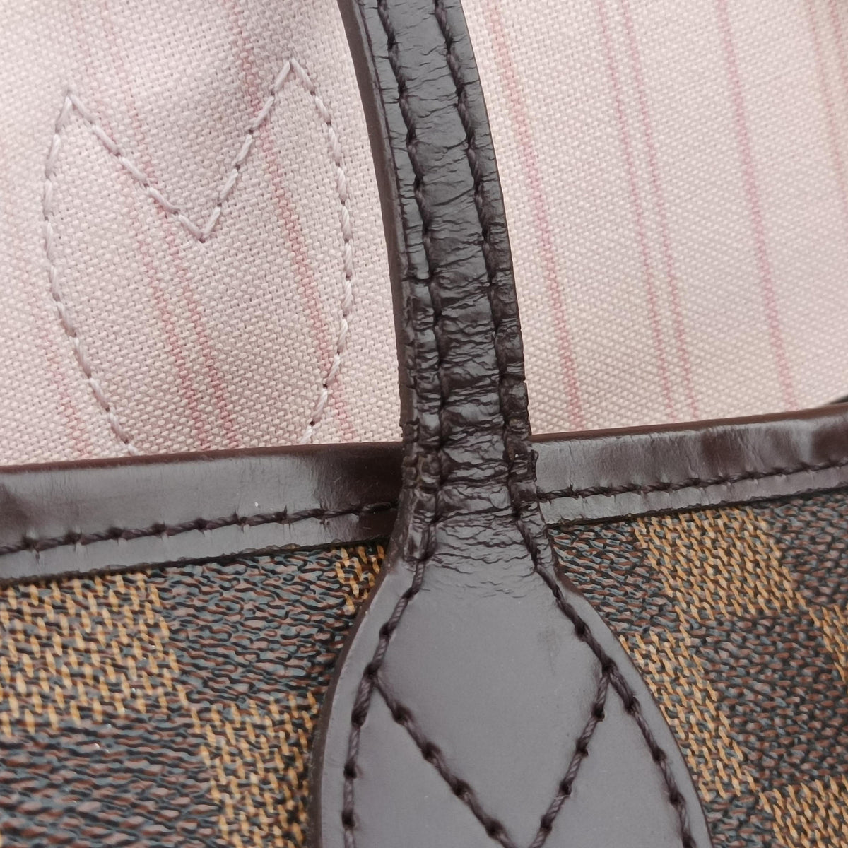 Secondhand Louis Vuitton NEVERFULL MM EBENE Damier Canvas N51105 shoulderbag | stylenewstar