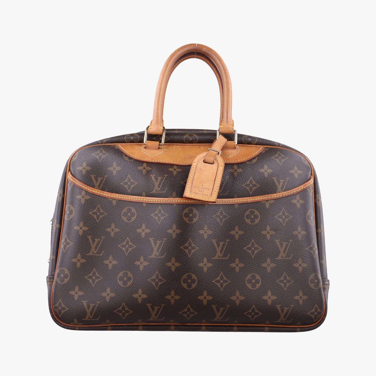 Pre-owned Louis Vuitton DEAUVILLE brown Monogram Canvas M47270 handbag | stylenewstar