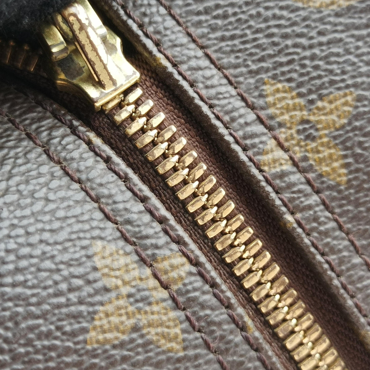 Pre-owned Louis Vuitton DEAUVILLE brown Monogram Canvas M47270 handbag | stylenewstar