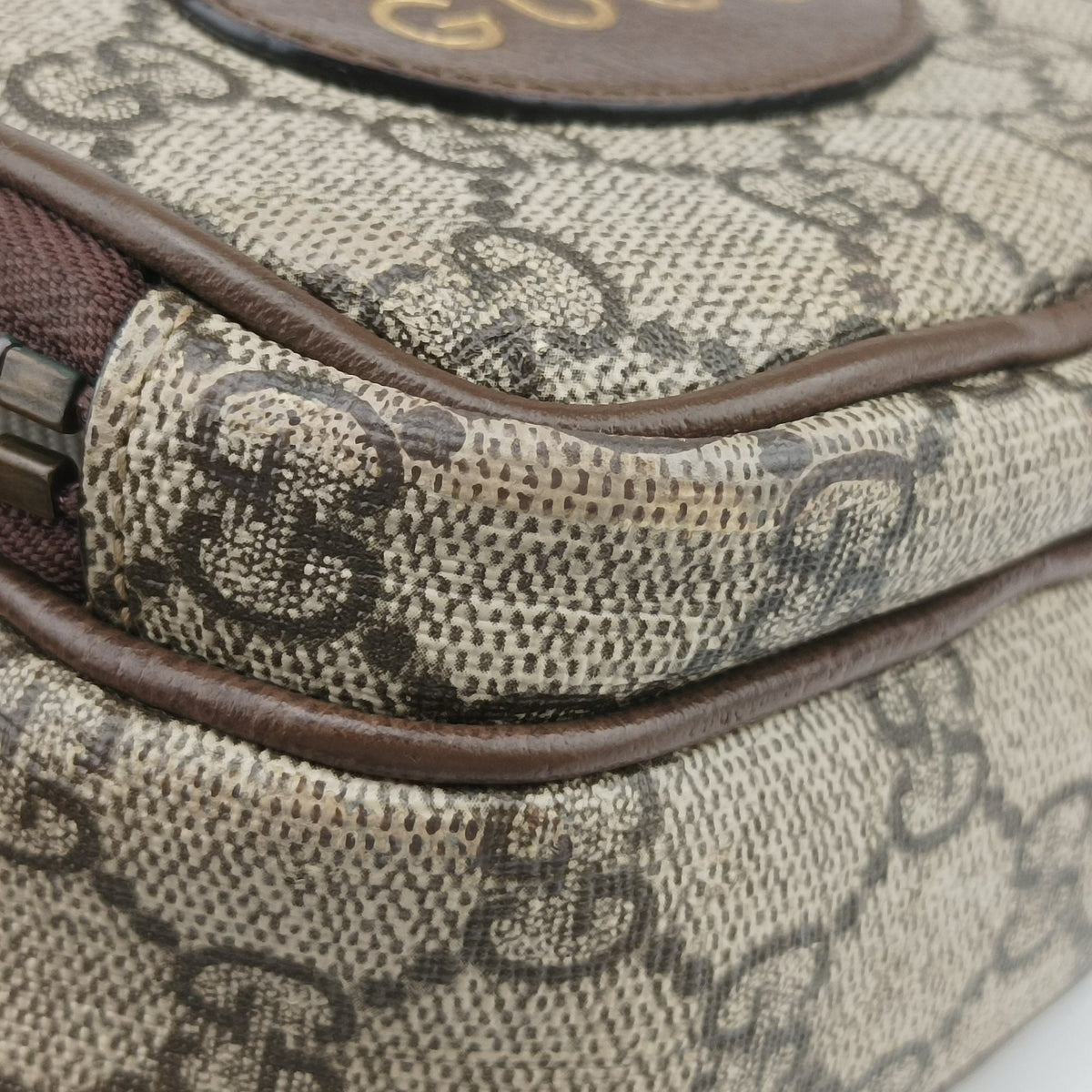 Vintage Gucci Neo Vintage Mini Beige×Brown PVC coated canvas 658556 shoulderbag | stylenewstar