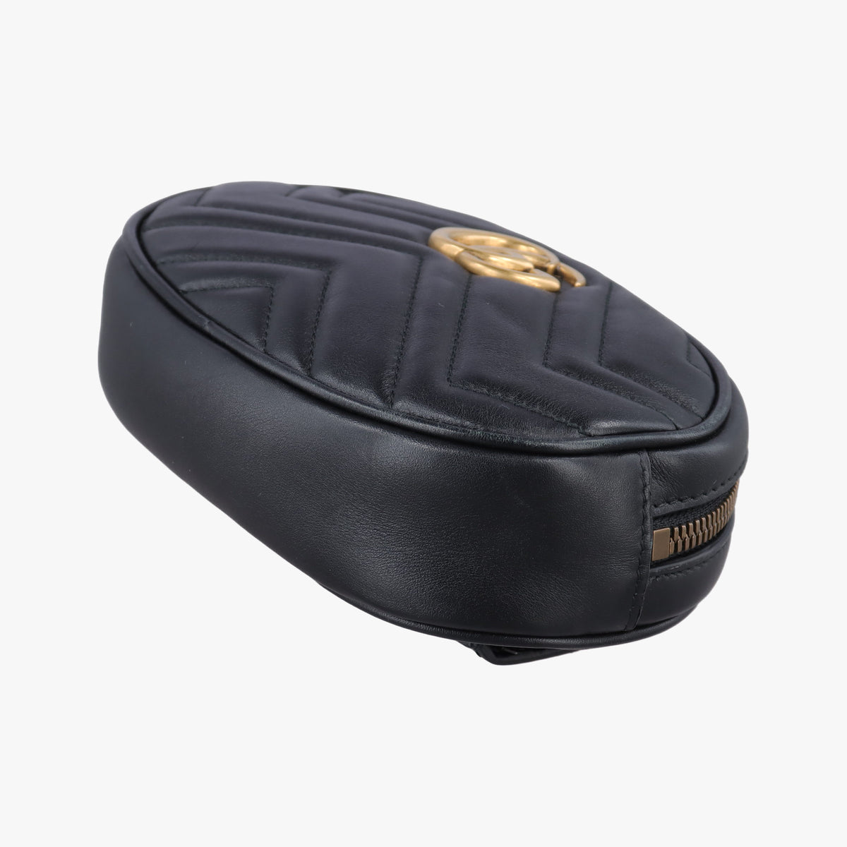 Vintage Gucci GG Marmont Black Leather 476434 bum bag/waist bag | stylenewstar
