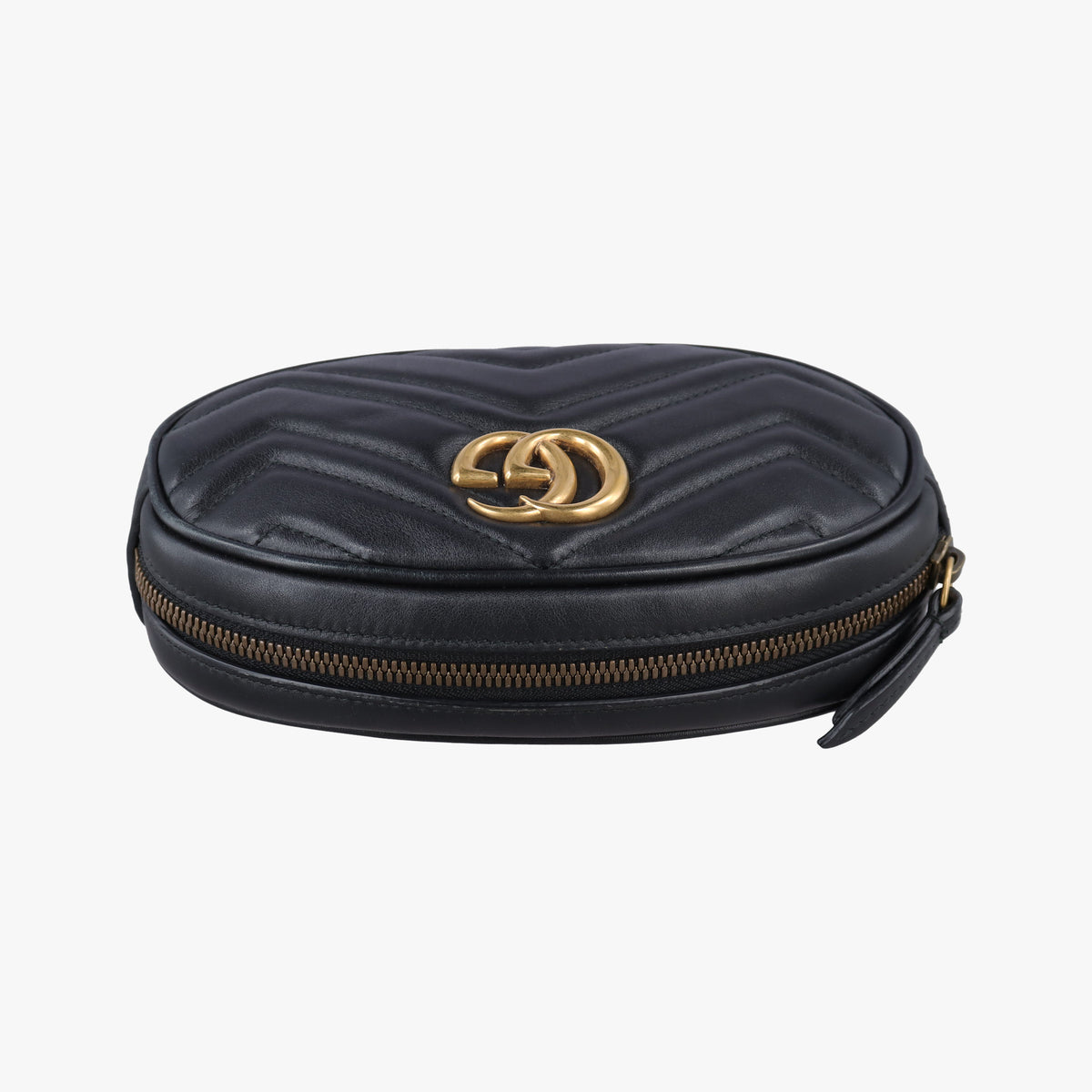 Vintage Gucci GG Marmont Black Leather 476434 bum bag/waist bag | stylenewstar