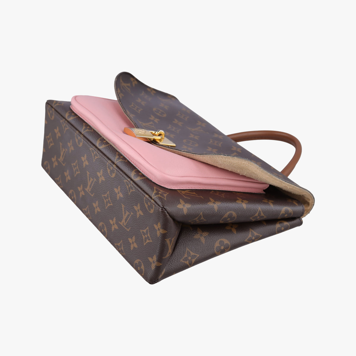 Vintage Louis Vuitton MARIGNAN brown×Rose Poodle Monogram Canvas×calf leather M43960 shoulderbag | stylenewstar