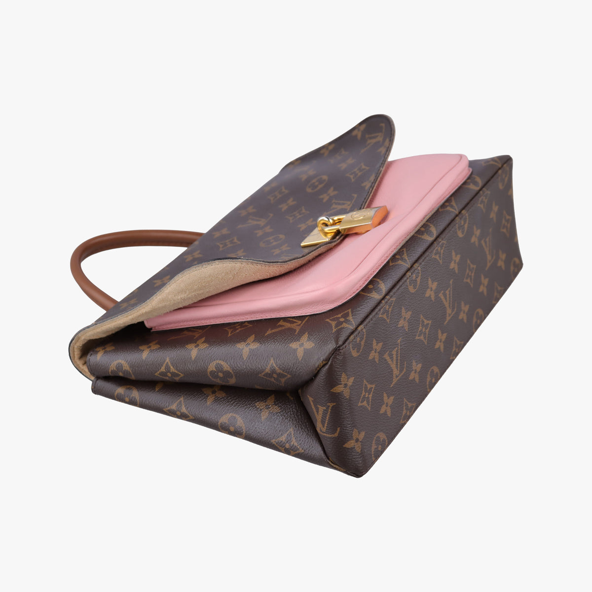 Vintage Louis Vuitton MARIGNAN brown×Rose Poodle Monogram Canvas×calf leather M43960 shoulderbag | stylenewstar