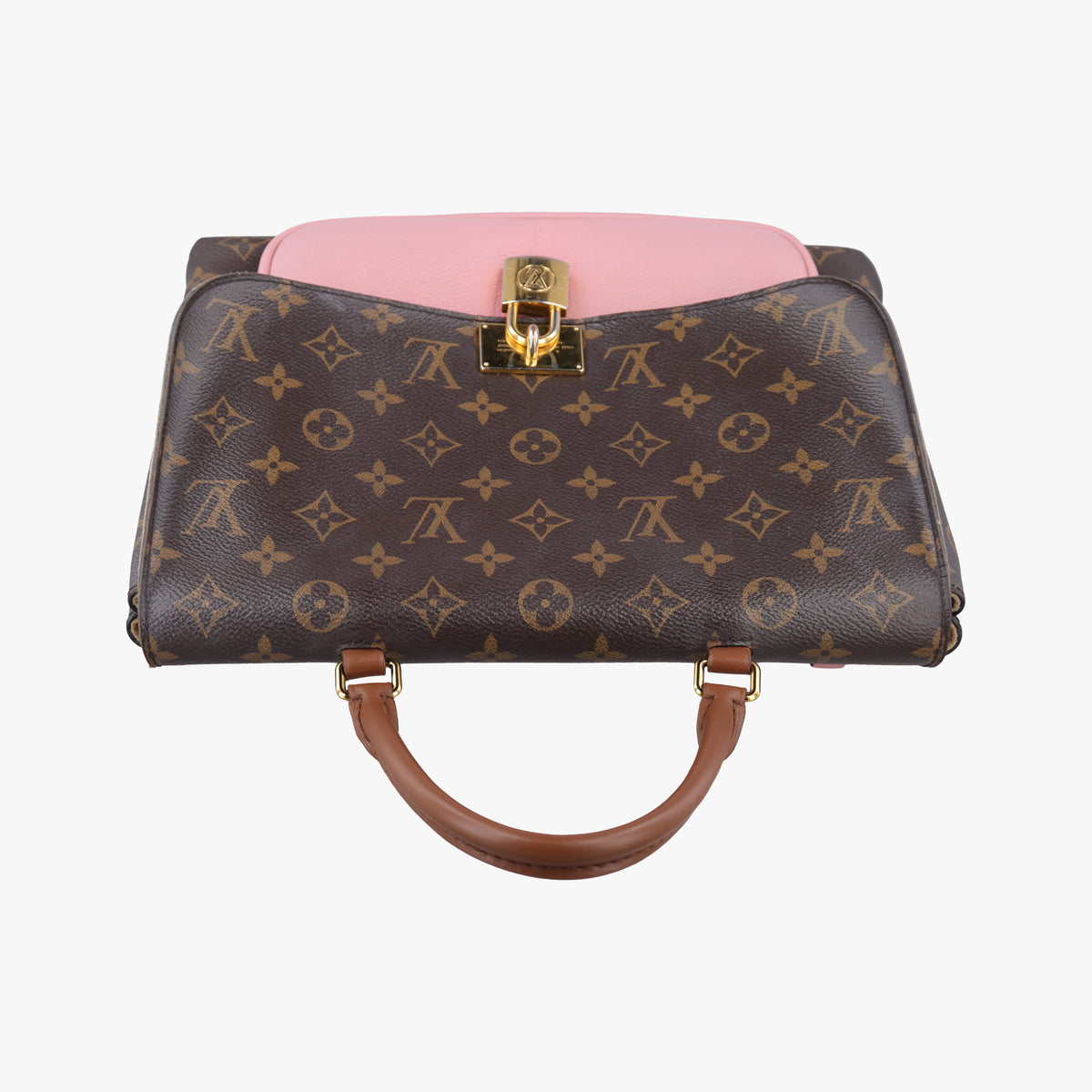 Vintage Louis Vuitton MARIGNAN brown×Rose Poodle Monogram Canvas×calf leather M43960 shoulderbag | stylenewstar