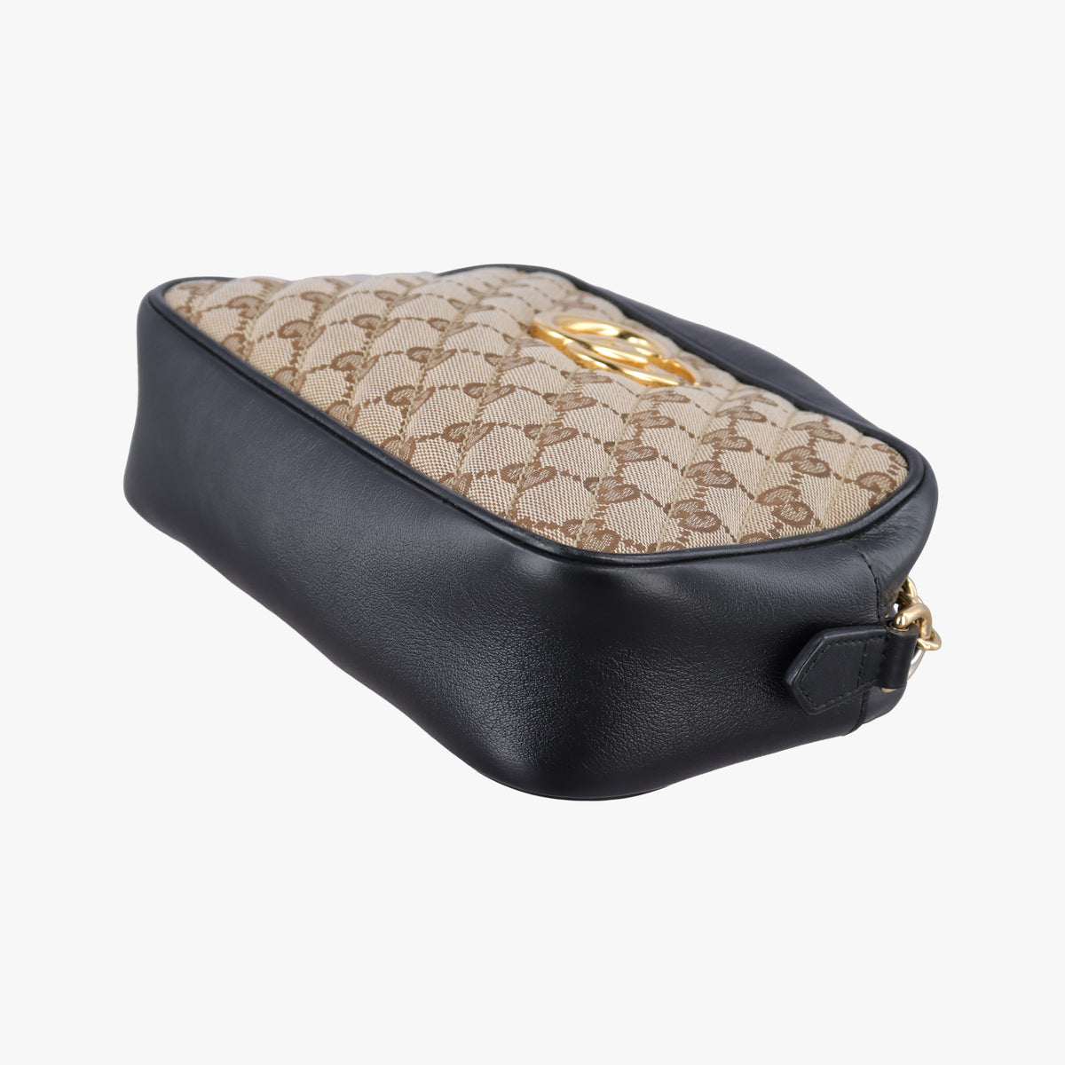 Secondhand Gucci GG Marmont Black×beige Canvas×Leather 447632 shoulderbag | stylenewstar
