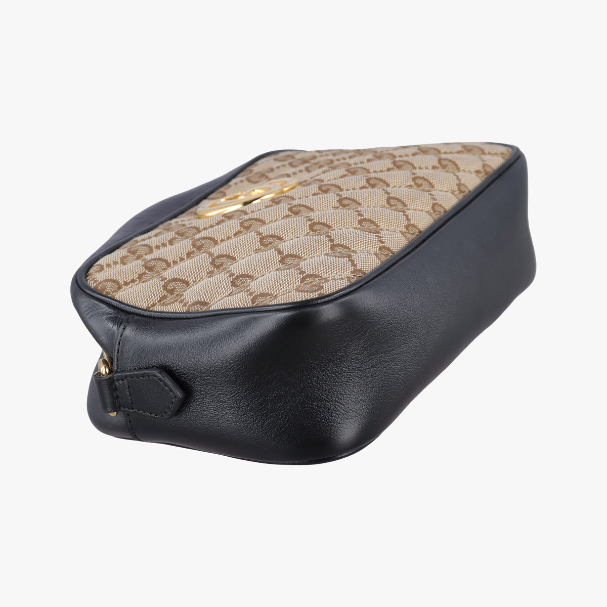 Secondhand Gucci GG Marmont Black×beige Canvas×Leather 447632 shoulderbag | stylenewstar
