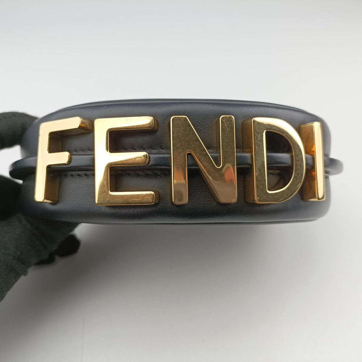 Pre-owned Fendi Nano Fendigraphy Black Leather 7AS089 handbag | stylenewstar