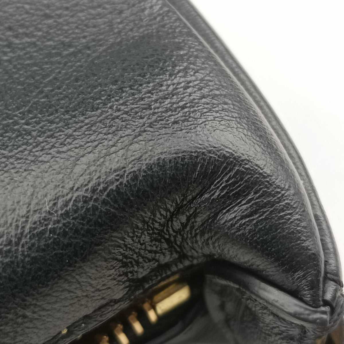 Pre-owned Fendi Nano Fendigraphy Black Leather 7AS089 handbag | stylenewstar