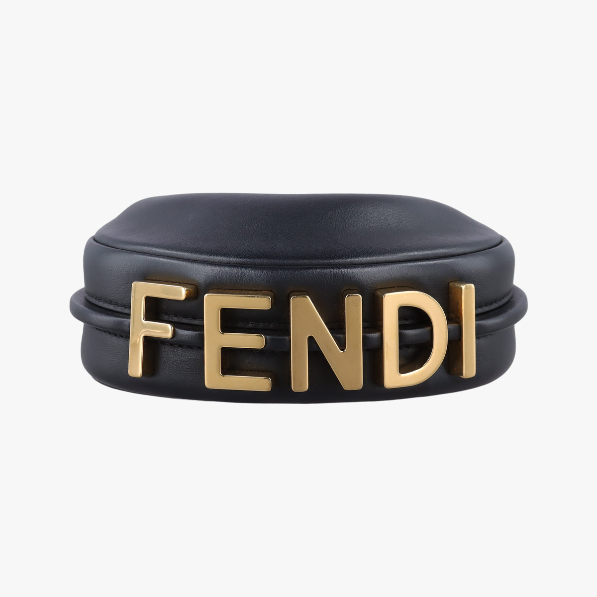 Pre-owned Fendi Nano Fendigraphy Black Leather 7AS089 handbag | stylenewstar