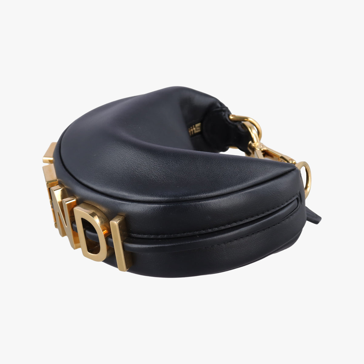 Pre-owned Fendi Nano Fendigraphy Black Leather 7AS089 handbag | stylenewstar