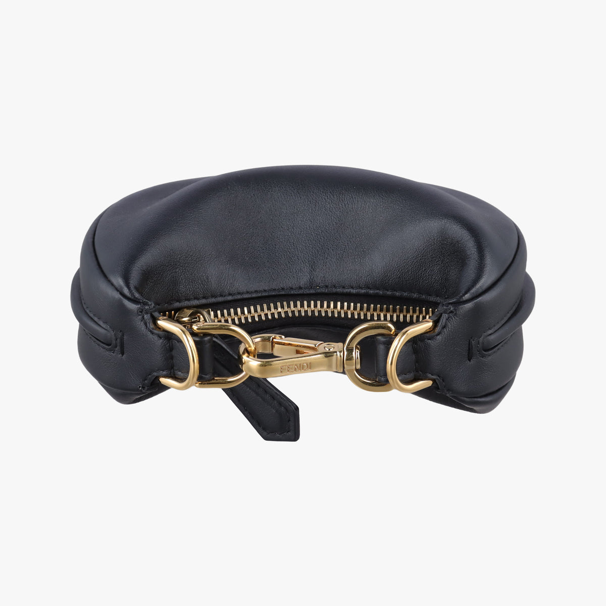 Pre-owned Fendi Nano Fendigraphy Black Leather 7AS089 handbag | stylenewstar
