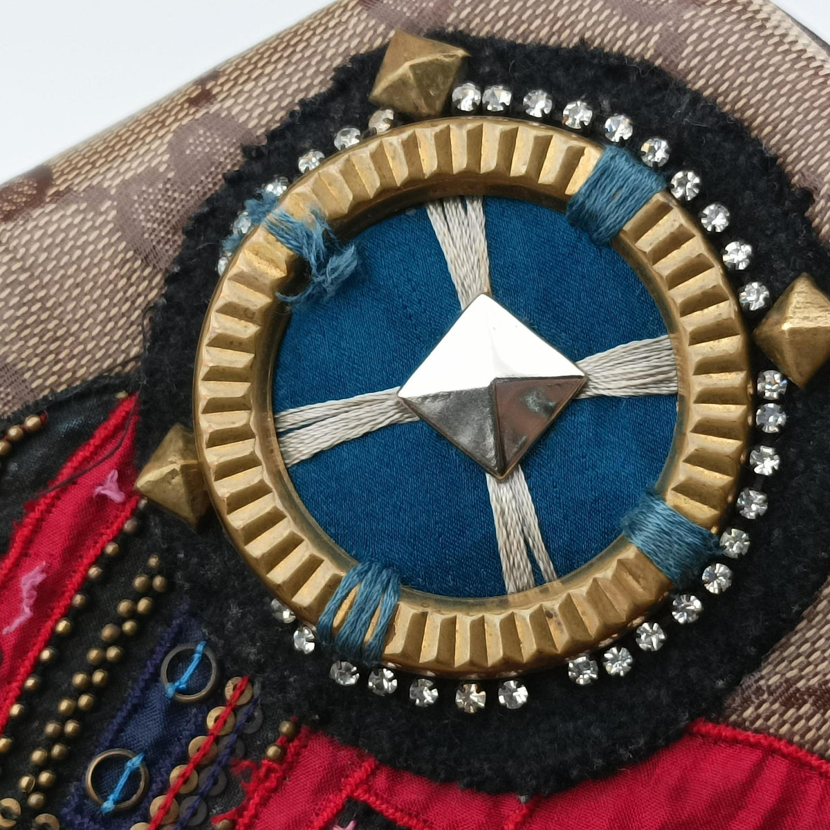 Secondhand Gucci Babushka Multicolour PVC coated canvas×Leather 207775 handbag | stylenewstar