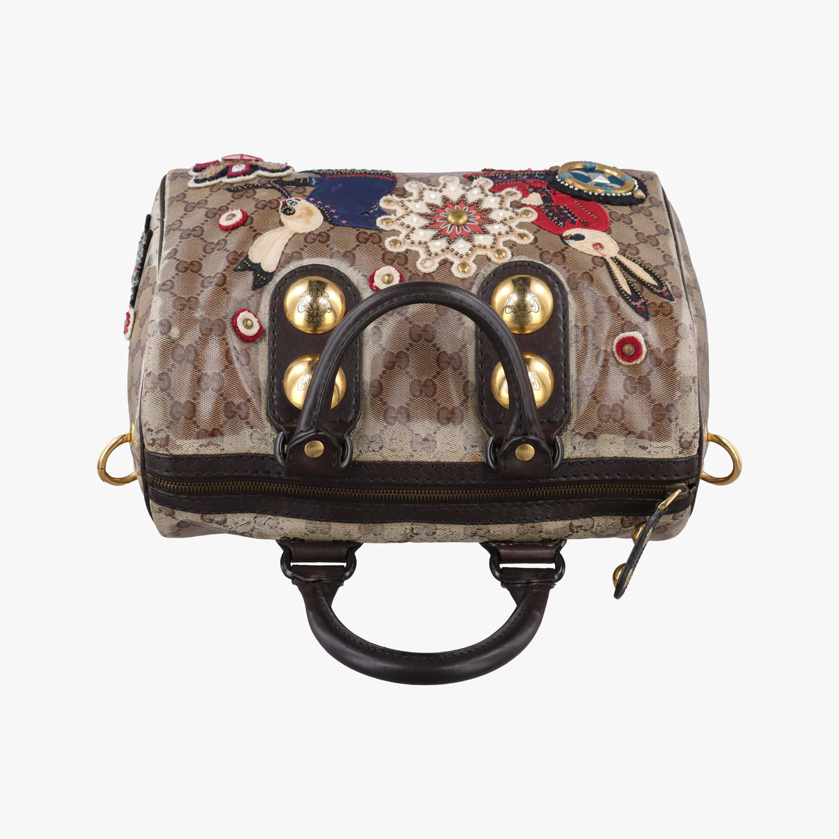 Secondhand Gucci Babushka Multicolour PVC coated canvas×Leather 207775 handbag | stylenewstar