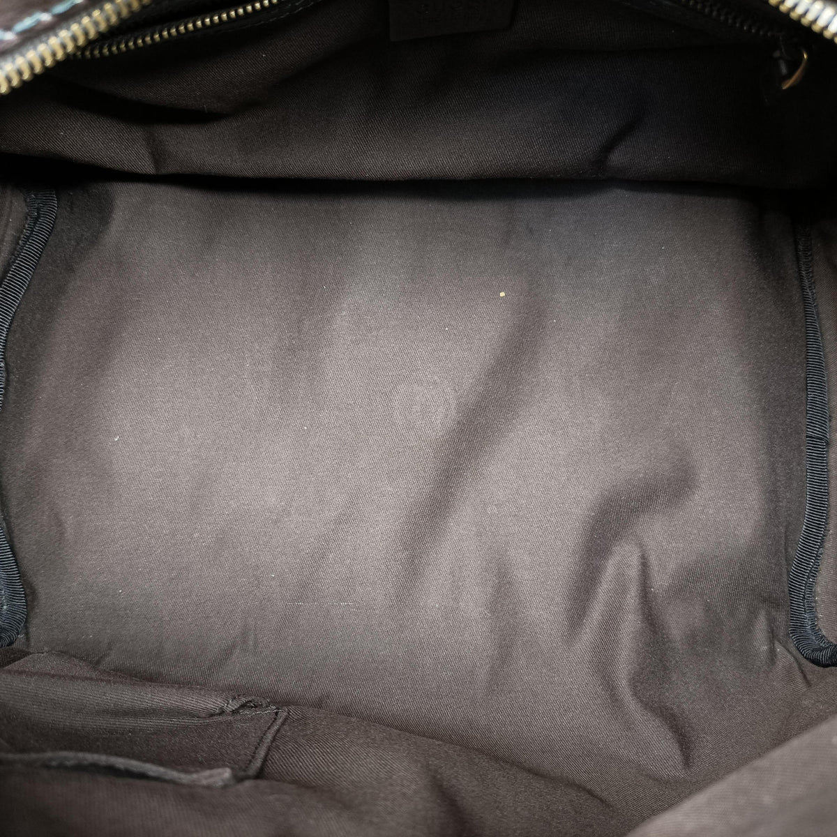 Secondhand Gucci Babushka Multicolour PVC coated canvas×Leather 207775 handbag | stylenewstar