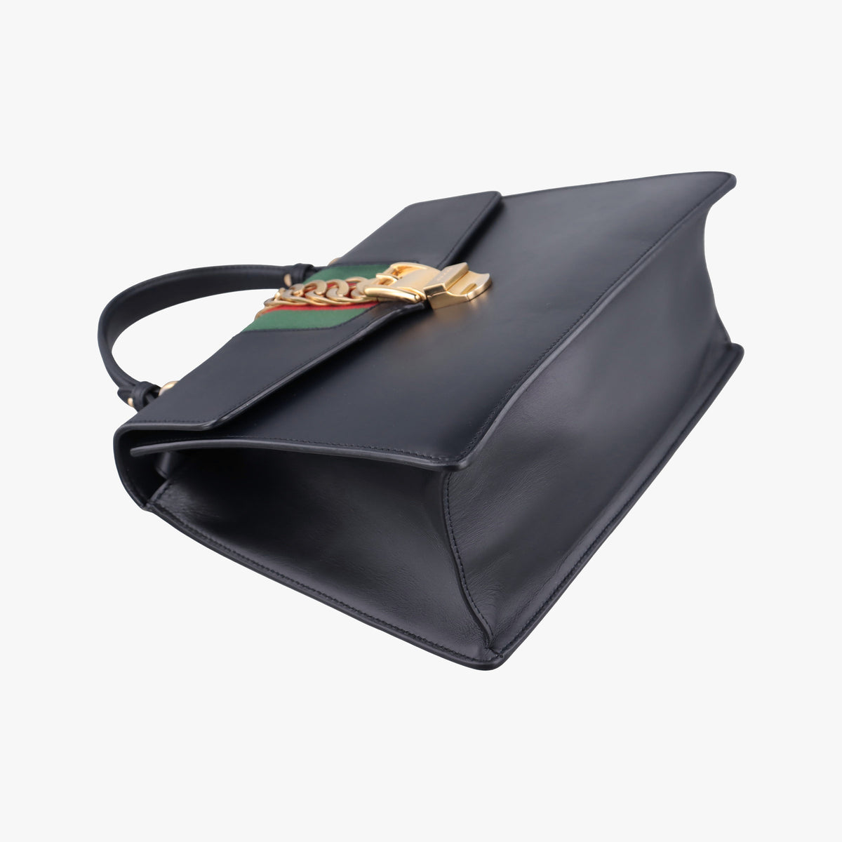 Pre-owned Gucci Sylvie Black Leather 431665 shoulderbag | stylenewstar