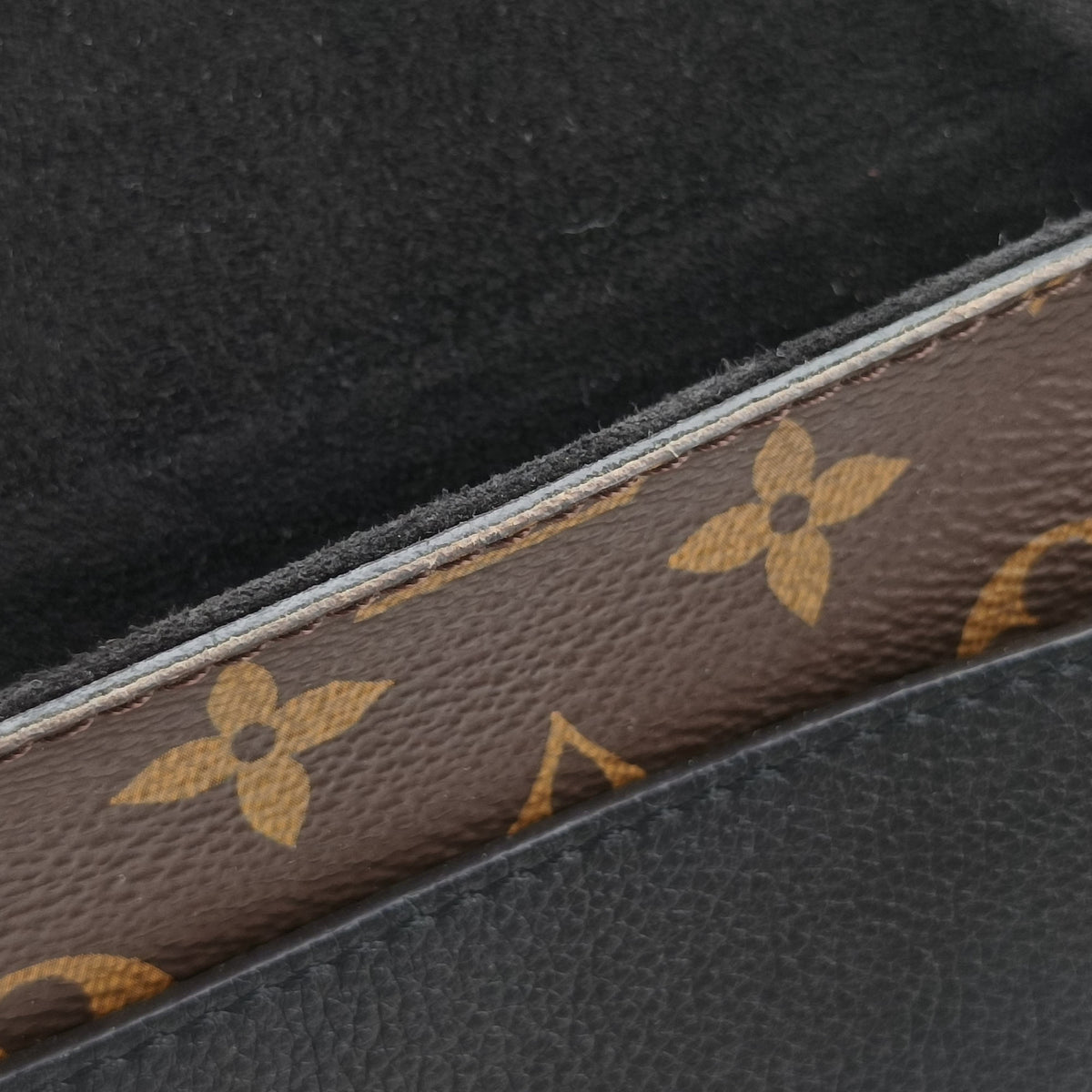 Pre-owned Louis Vuitton MARIGNAN brown×black Monogram Canvas×calf leather M44259 shoulderbag | stylenewstar