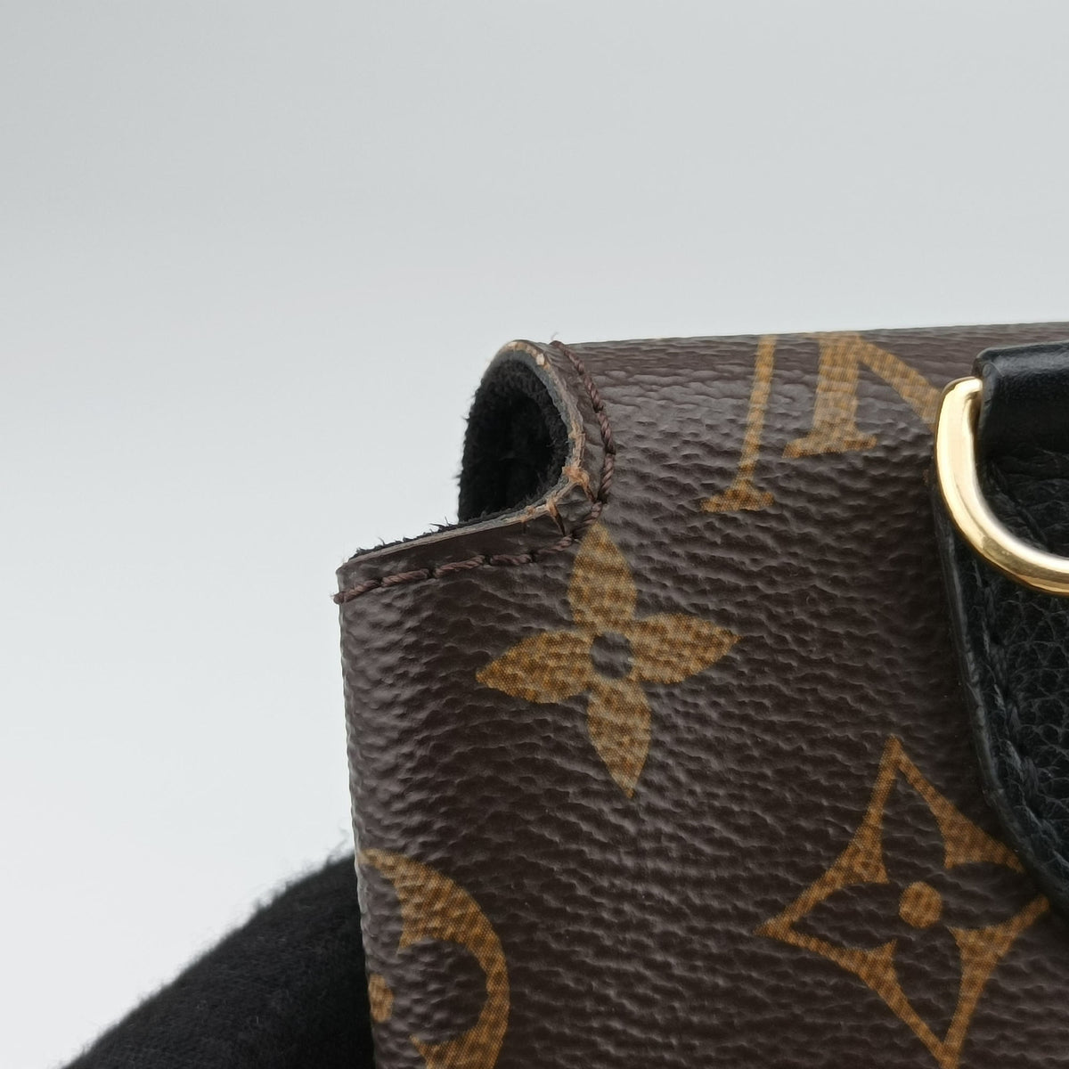 Secondhand Louis Vuitton MARIGNAN brown×black Monogram Canvas×calf leather M44259 shoulderbag | stylenewstar
