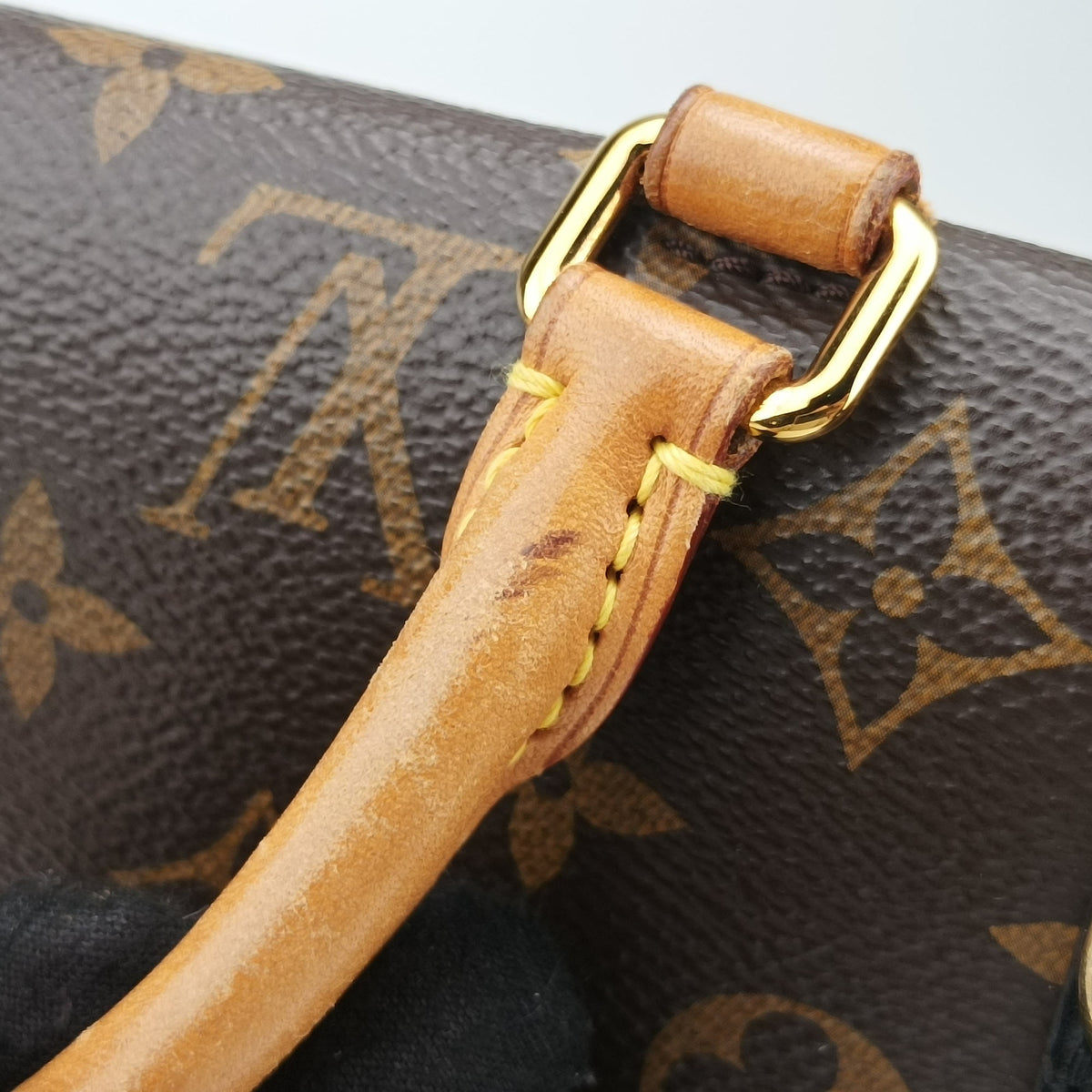 Secondhand Louis Vuitton MARIGNAN brown×black Monogram Canvas×calf leather M44259 shoulderbag | stylenewstar