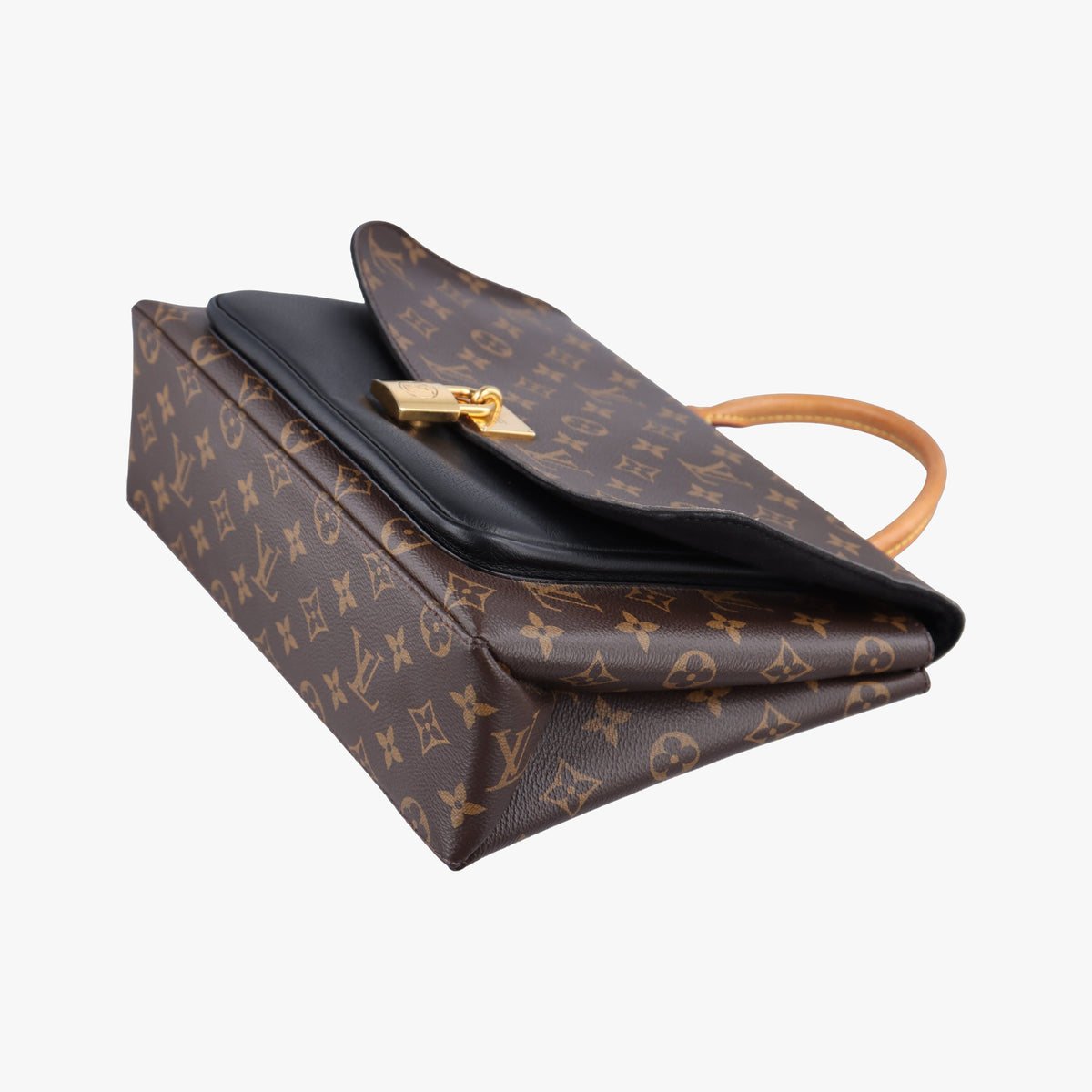 Secondhand Louis Vuitton MARIGNAN brown×black Monogram Canvas×calf leather M44259 shoulderbag | stylenewstar