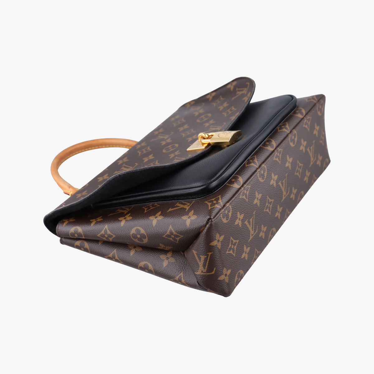 Secondhand Louis Vuitton MARIGNAN brown×black Monogram Canvas×calf leather M44259 shoulderbag | stylenewstar