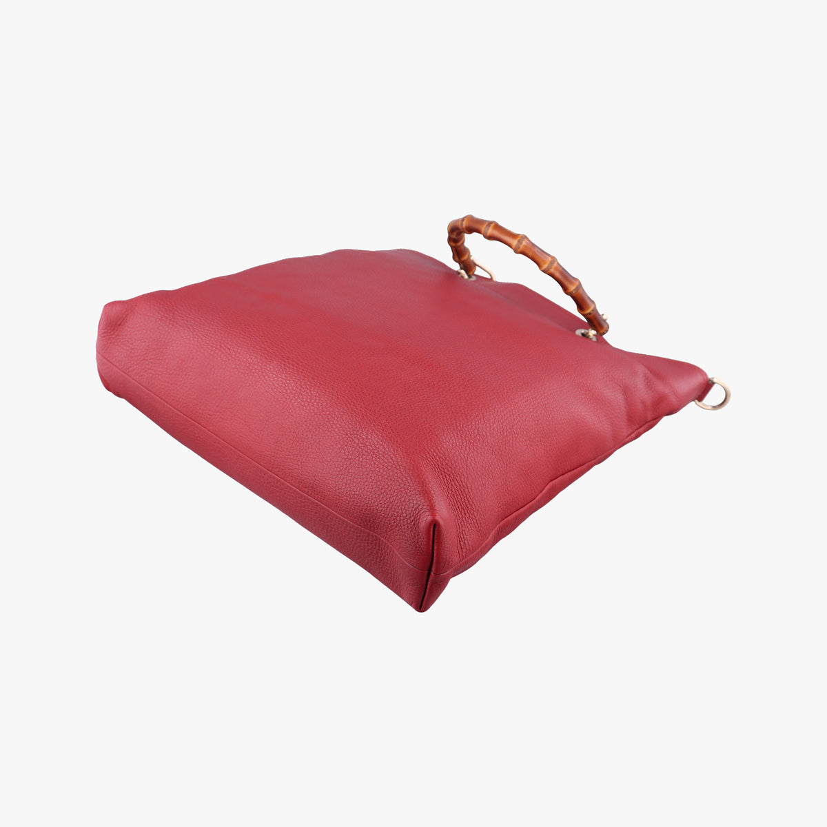 Pre-owned Gucci Bamboo Shopper Tote Red Leather 323663 shoulderbag | stylenewstar