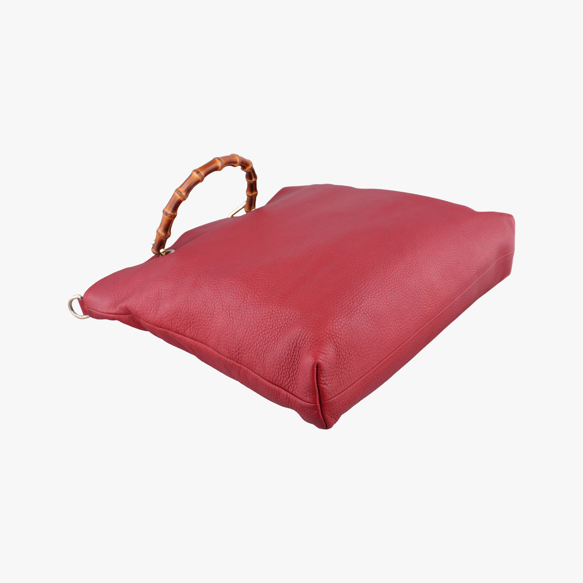 Pre-owned Gucci Bamboo Shopper Tote Red Leather 323663 shoulderbag | stylenewstar