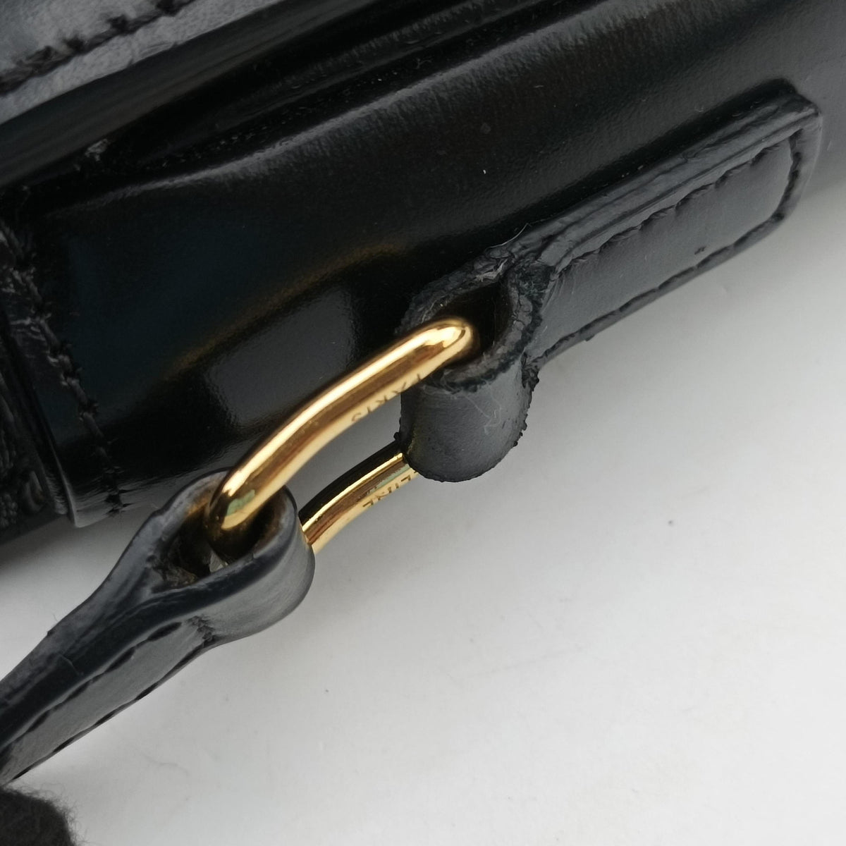 Secondhand Celine Teen Triomphe Black Leather  shoulderbag | stylenewstar