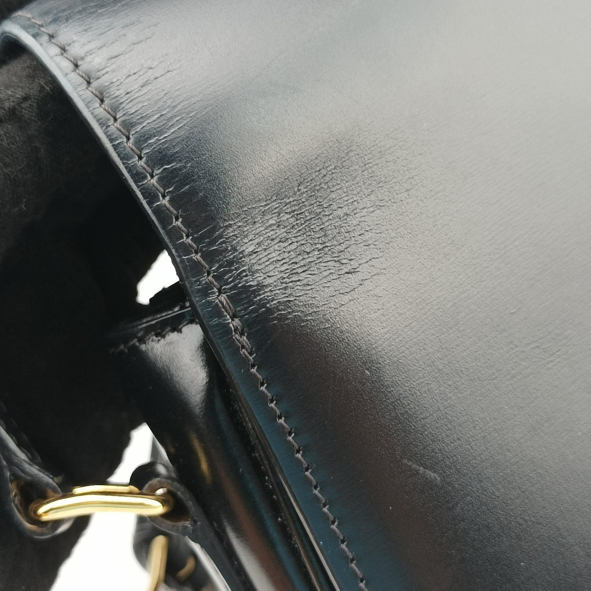 Secondhand Celine Teen Triomphe Black Leather  shoulderbag | stylenewstar