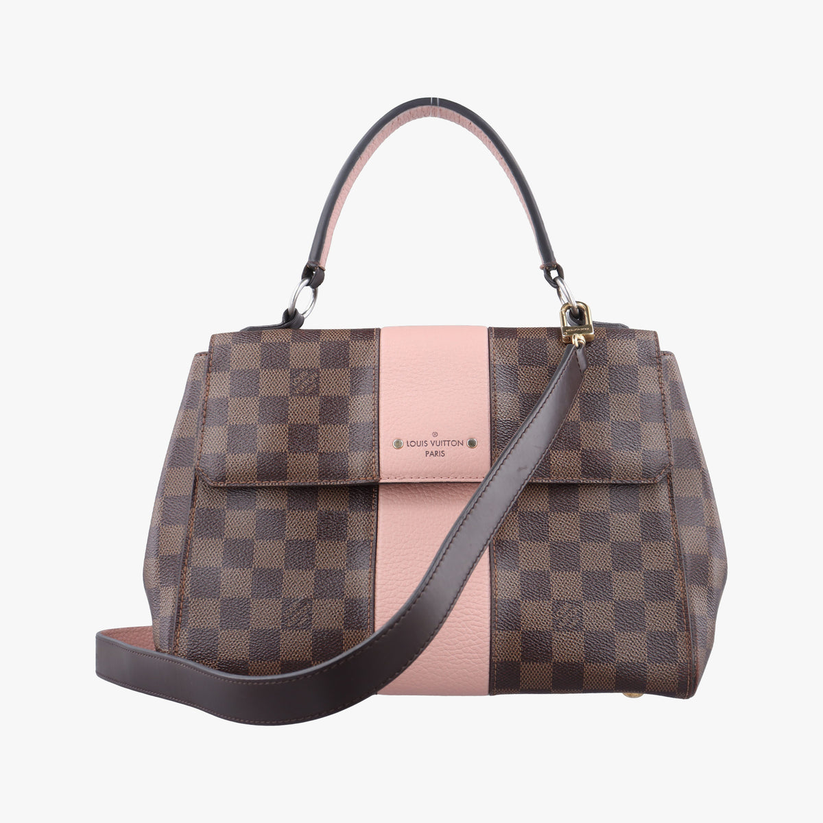 Pre-owned Louis Vuitton Bond Street EBENE×Magnolia Damier Canvas×Taurillon leather N64417 shoulderbag | stylenewstar