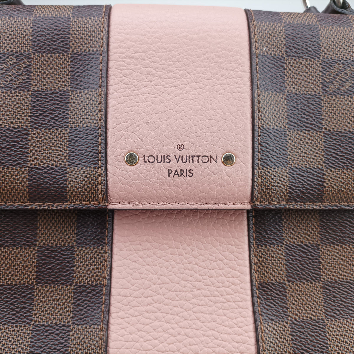 Pre-owned Louis Vuitton Bond Street EBENE×Magnolia Damier Canvas×Taurillon leather N64417 shoulderbag | stylenewstar