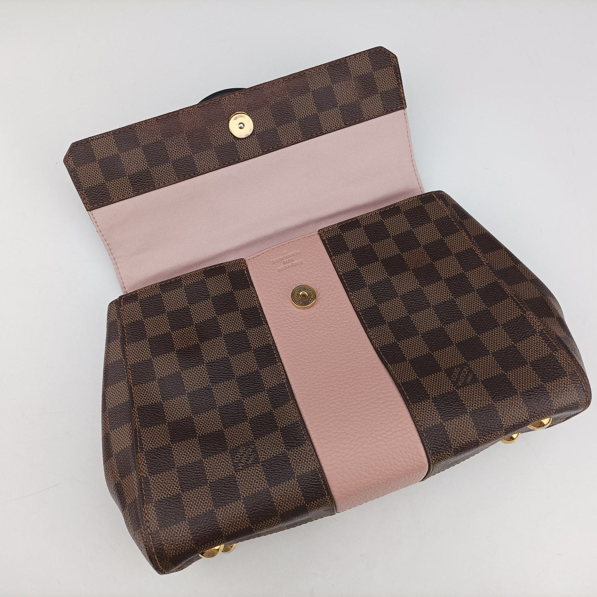 Pre-owned Louis Vuitton Bond Street EBENE×Magnolia Damier Canvas×Taurillon leather N64417 shoulderbag | stylenewstar