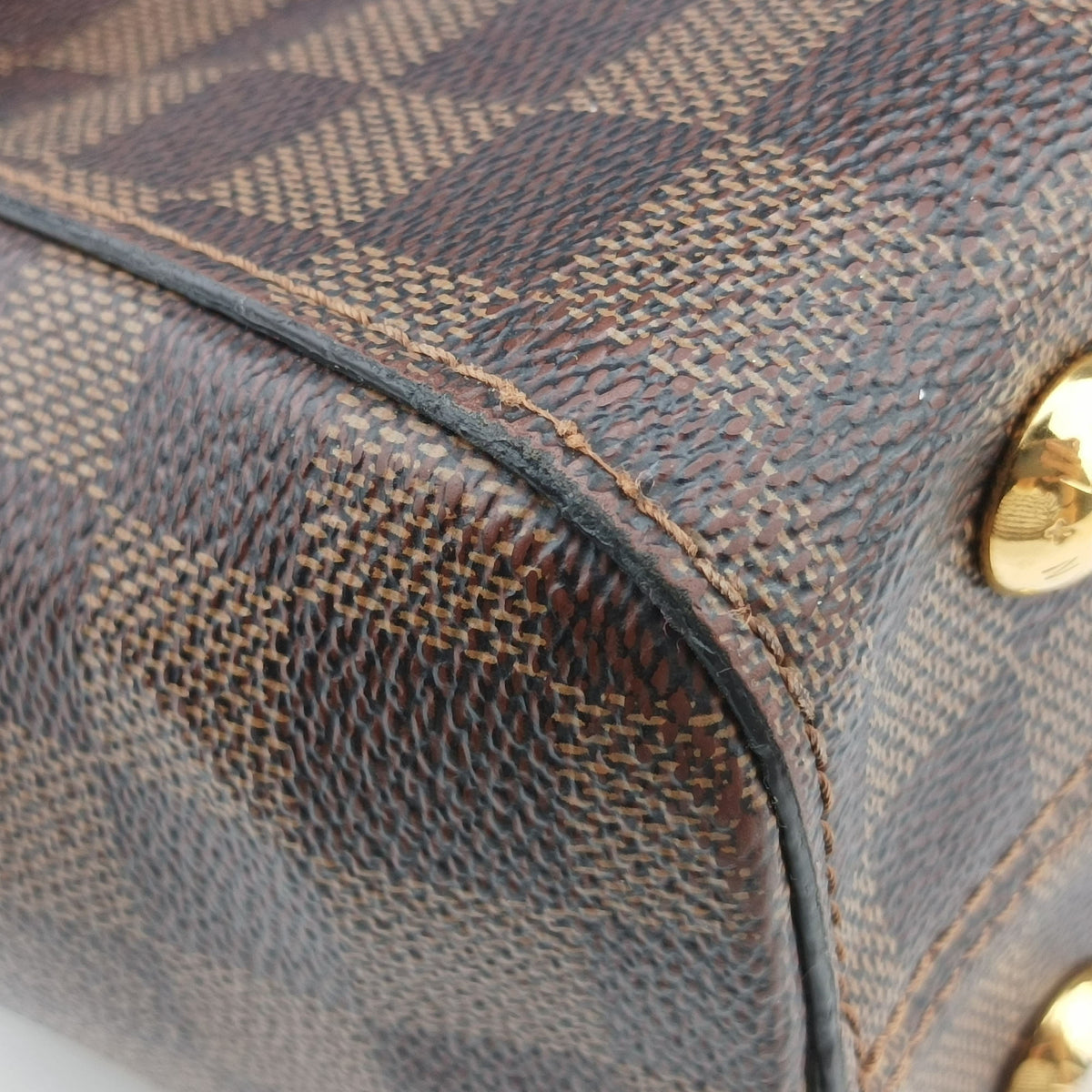 Pre-owned Louis Vuitton Bond Street EBENE×Magnolia Damier Canvas×Taurillon leather N64417 shoulderbag | stylenewstar