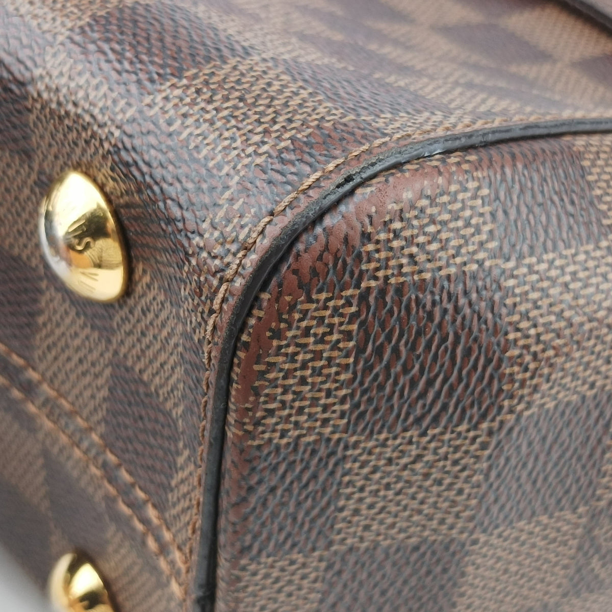 Pre-owned Louis Vuitton Bond Street EBENE×Magnolia Damier Canvas×Taurillon leather N64417 shoulderbag | stylenewstar
