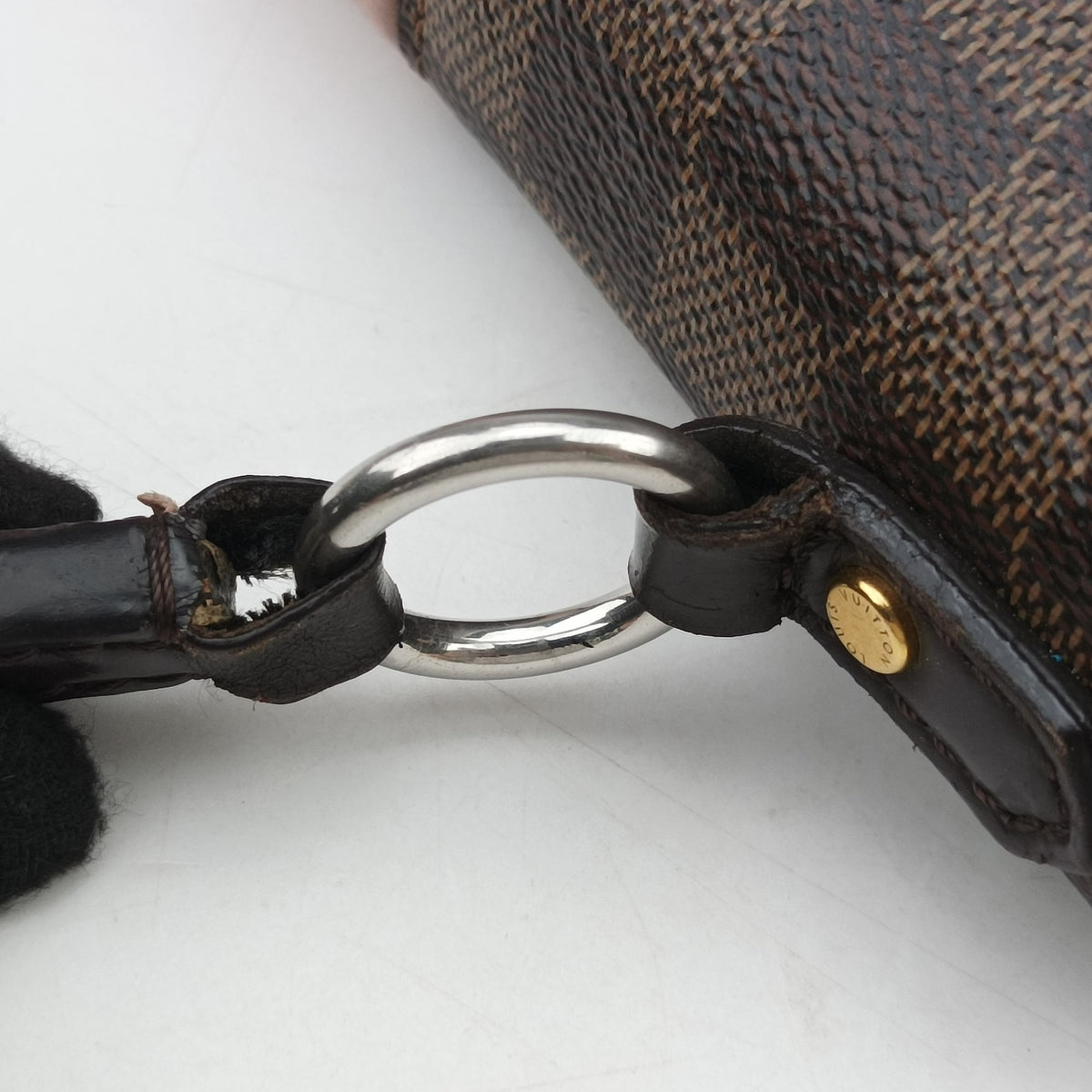 Pre-owned Louis Vuitton Bond Street EBENE×Magnolia Damier Canvas×Taurillon leather N64417 shoulderbag | stylenewstar