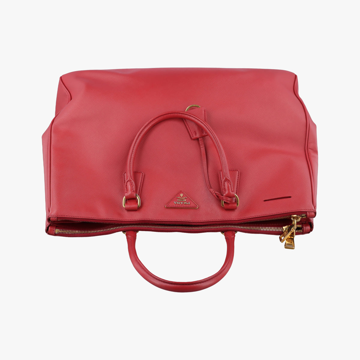 Pre-owned Prada Galleria Red SAFFIANO Leather BN1844 handbag | stylenewstar