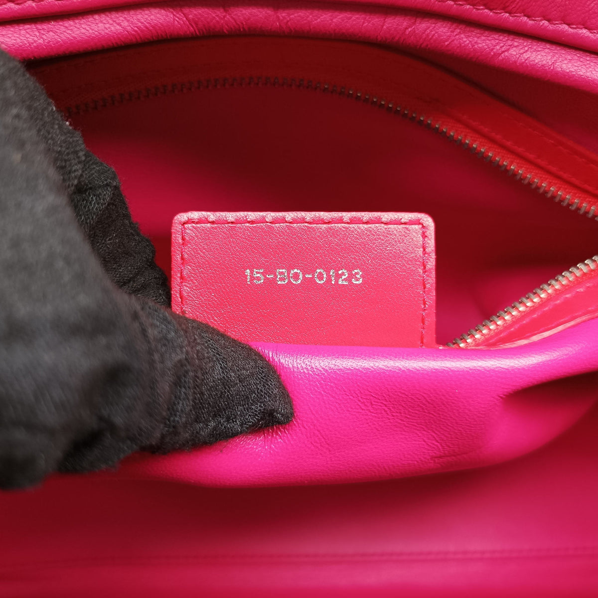 Pre-owned Christian Dior Lady Dior Orange×Pink lambskin  shoulderbag | stylenewstar