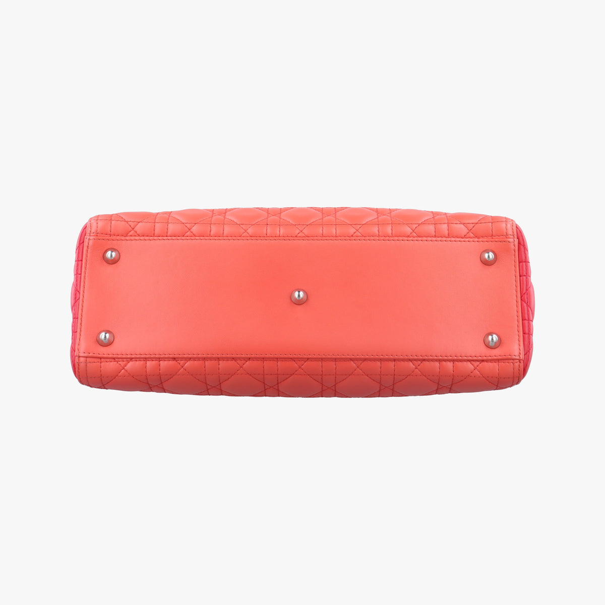 Pre-owned Christian Dior Lady Dior Orange×Pink lambskin  shoulderbag | stylenewstar