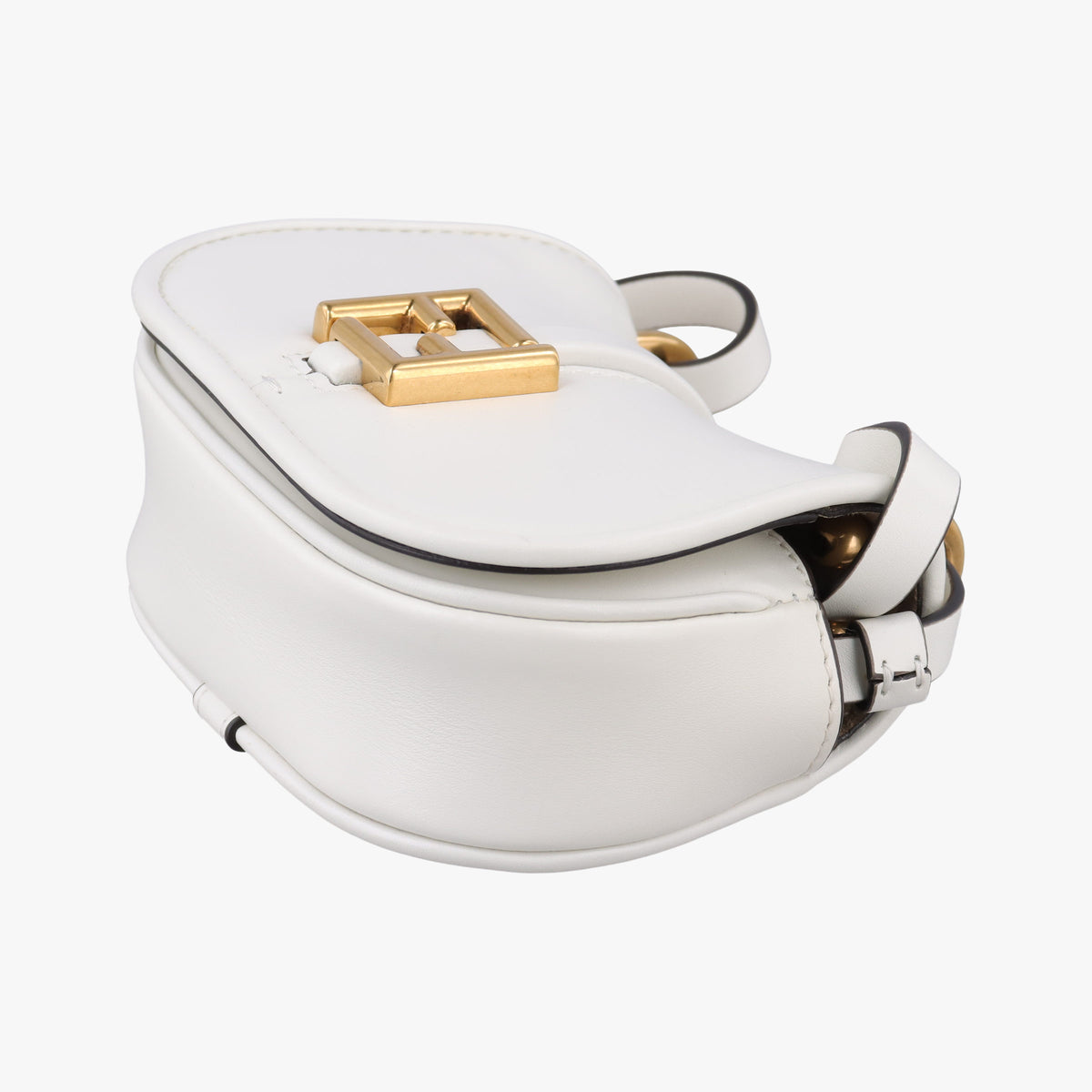 Vintage Fendi C'mon Nano White Leather 7AS219 shoulderbag | stylenewstar