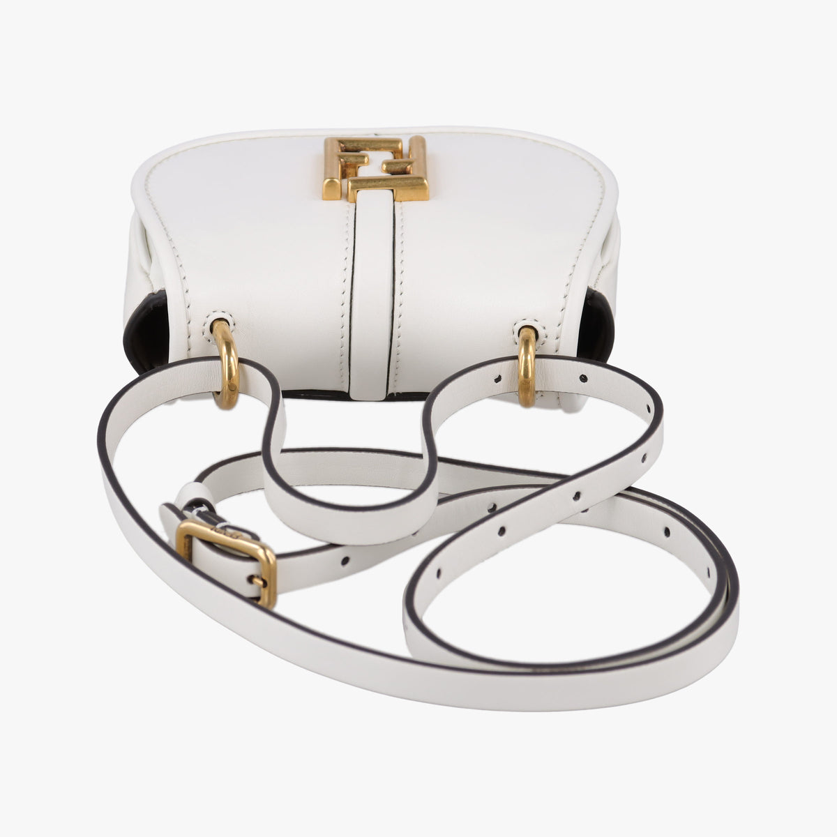 Vintage Fendi C'mon Nano White Leather 7AS219 shoulderbag | stylenewstar
