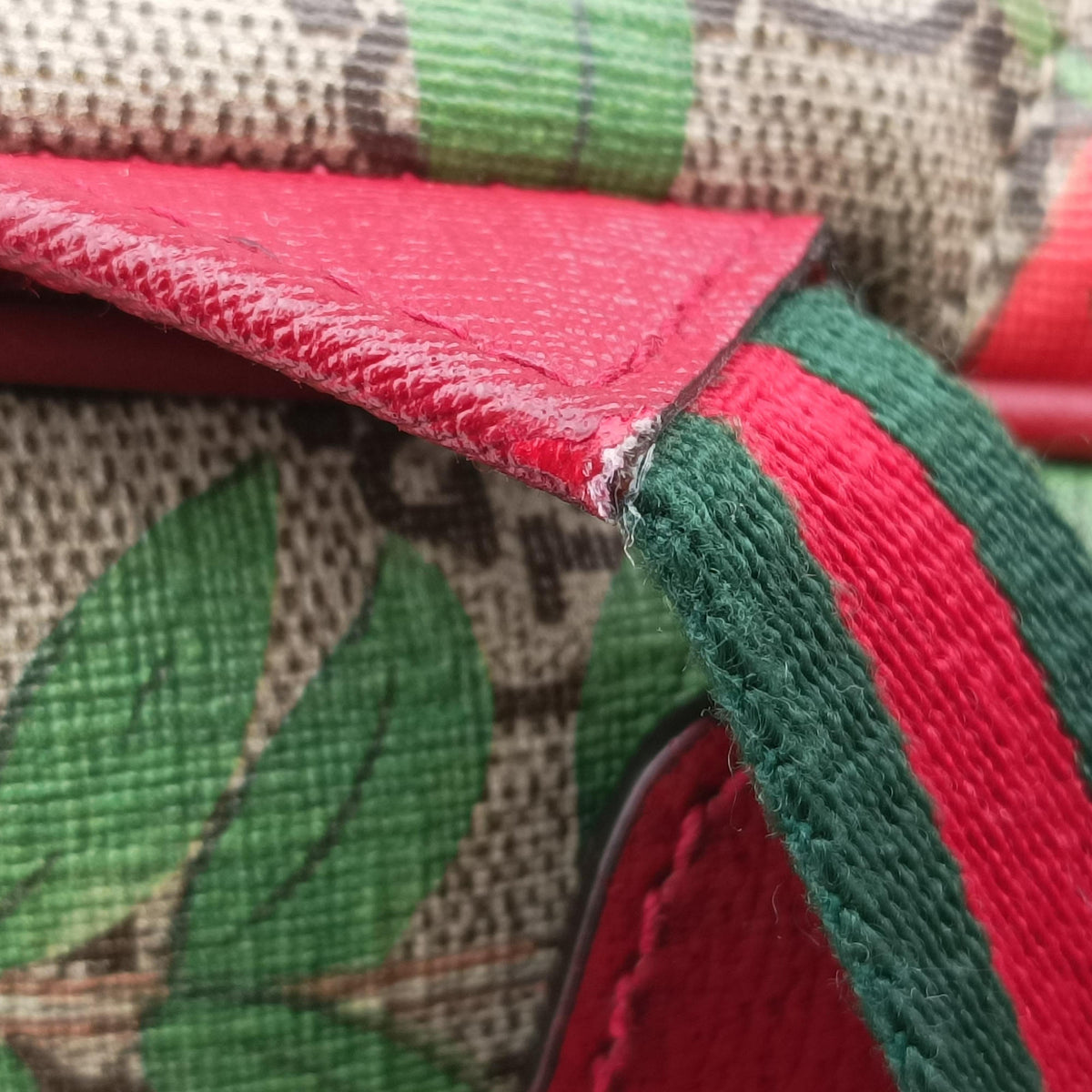 Pre-owned Gucci GG Supreme Tian beige×Multicolour PVC coated canvas×Leather 427042 backpack/rucksack | stylenewstar