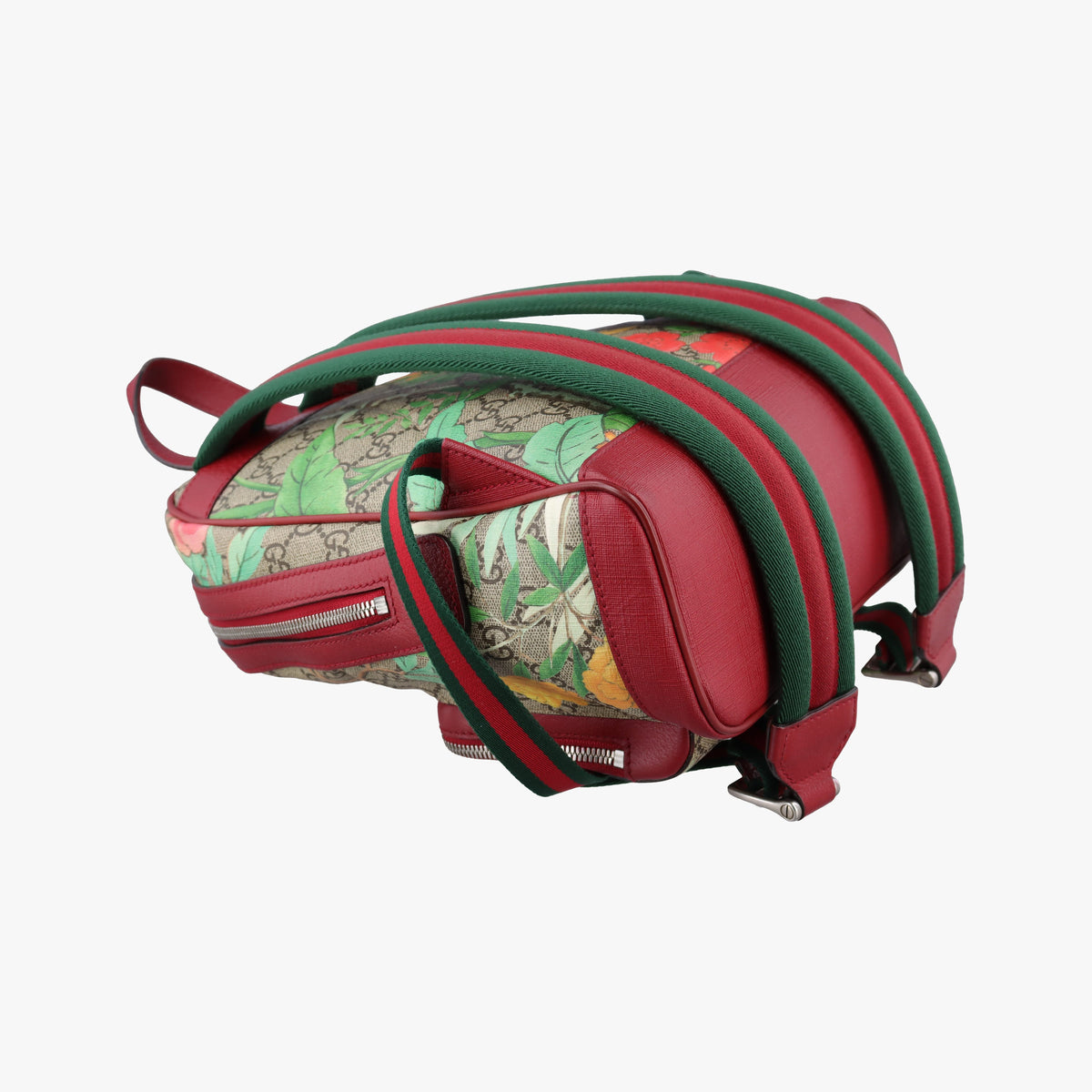 Pre-owned Gucci GG Supreme Tian beige×Multicolour PVC coated canvas×Leather 427042 backpack/rucksack | stylenewstar