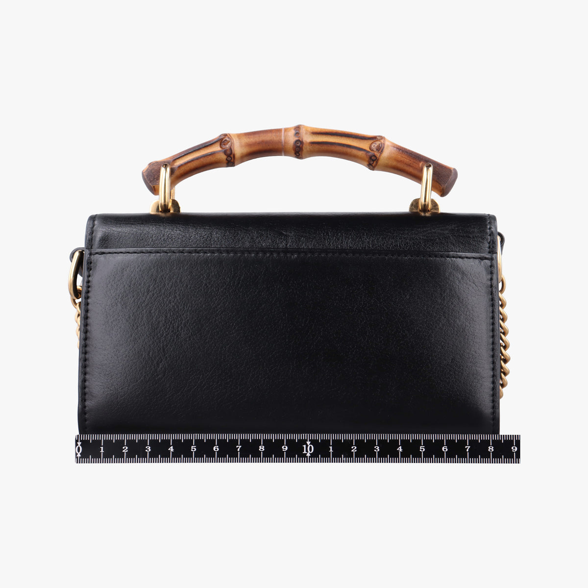 Pre-owned Gucci Bamboo Diana Black Leather 675795 shoulderbag | stylenewstar