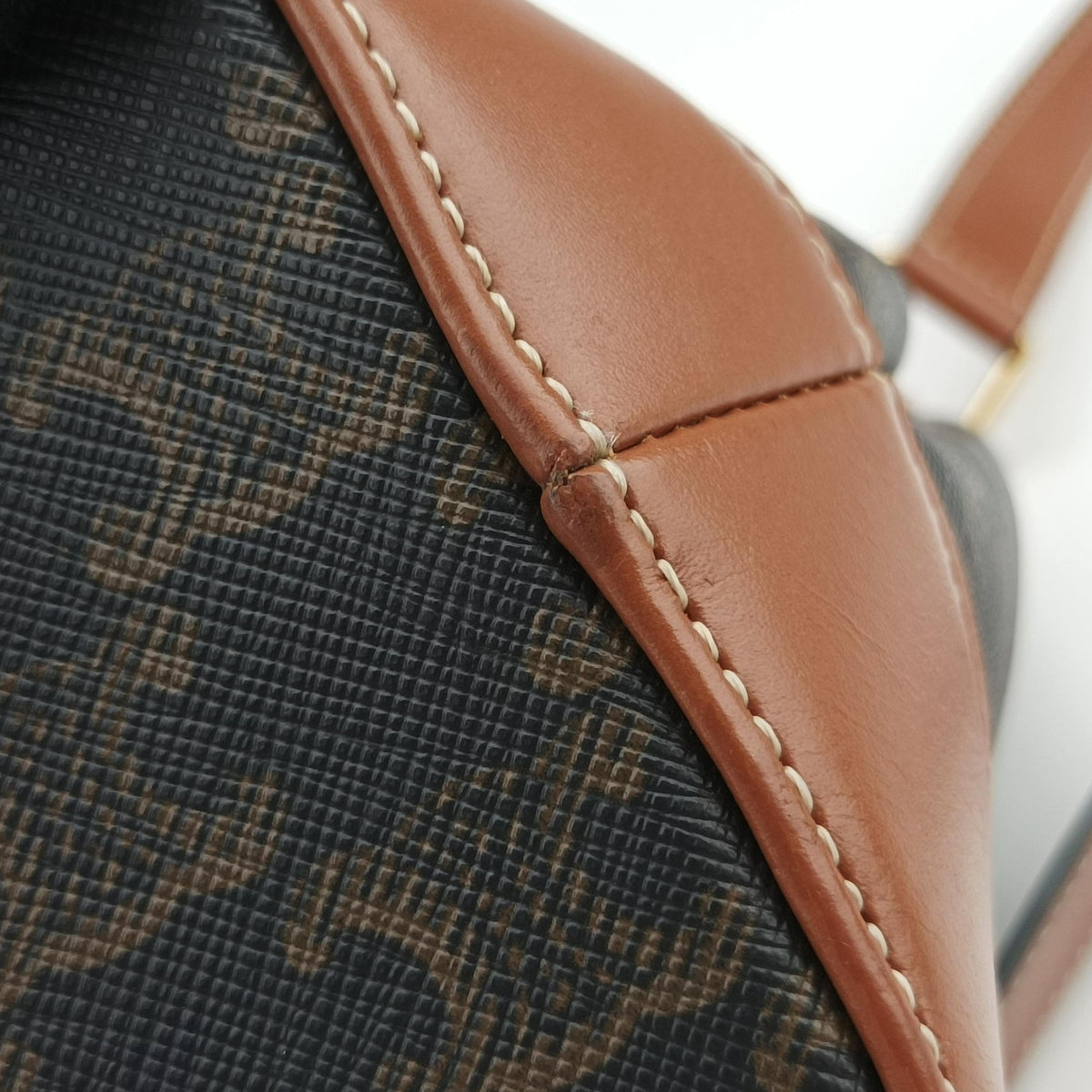 Secondhand Celine Small Bucket Brown PVC coated canvas×Leather  shoulderbag | stylenewstar