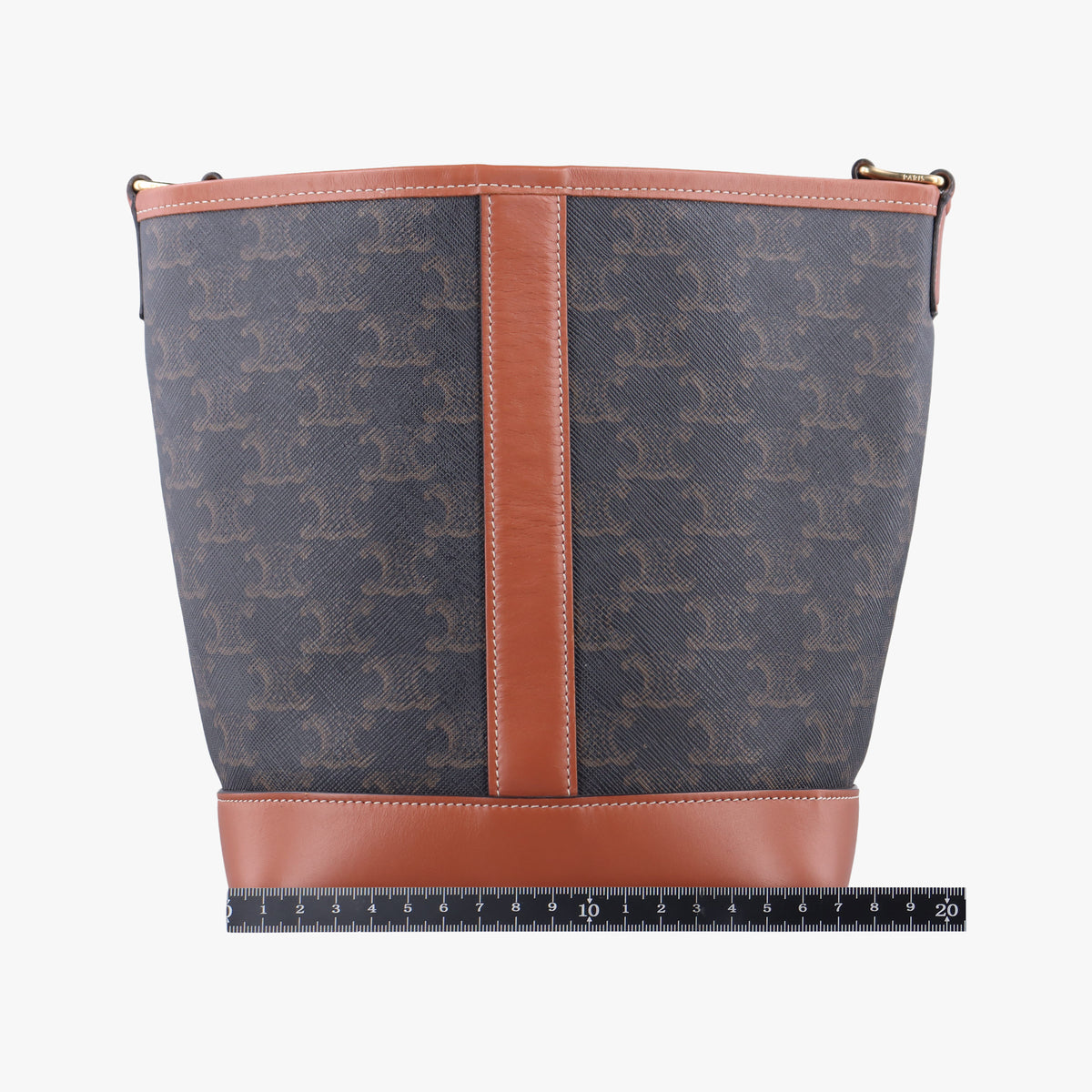 Secondhand Celine Small Bucket Brown PVC coated canvas×Leather  shoulderbag | stylenewstar