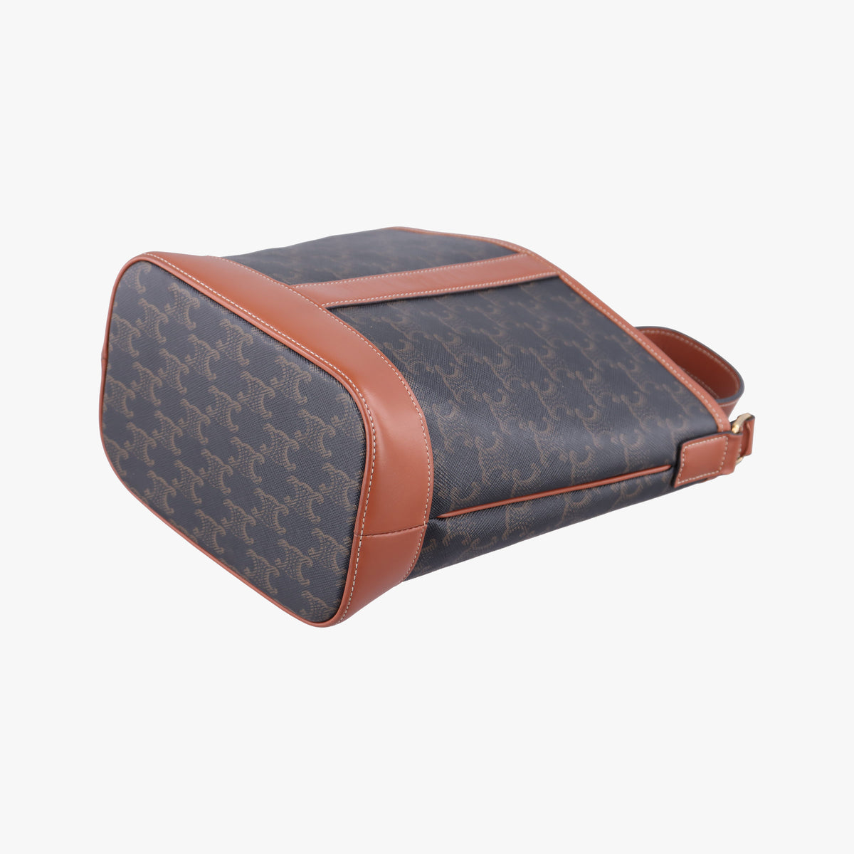Secondhand Celine Small Bucket Brown PVC coated canvas×Leather  shoulderbag | stylenewstar