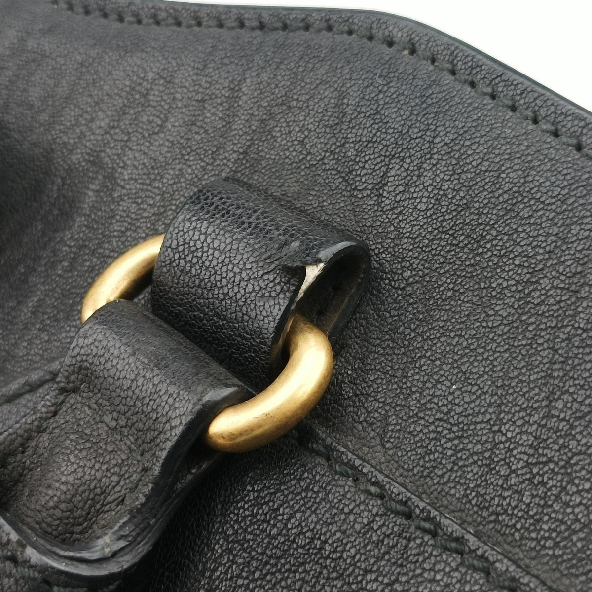 Vintage Yves Saint Laurent Cabas ChYc Black Leather 279079 handbag | stylenewstar