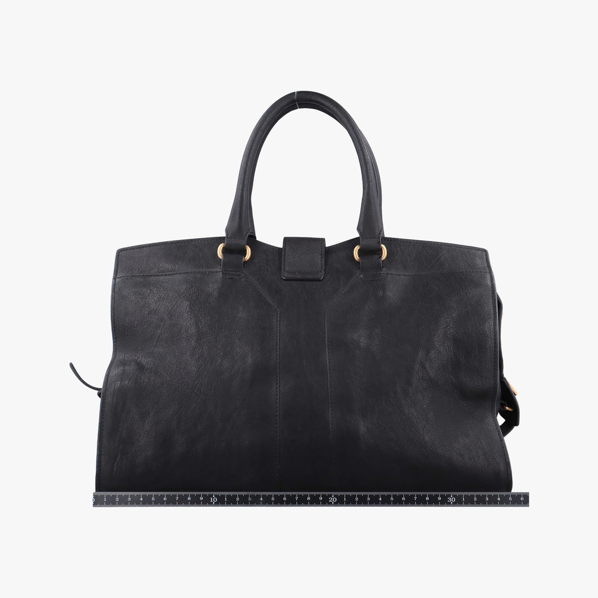 Vintage Yves Saint Laurent Cabas ChYc Black Leather 279079 handbag | stylenewstar