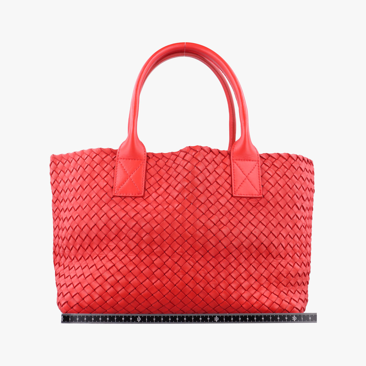 Pre-owned Bottega Veneta Cabat intrecciato Red lambskin  handbag | stylenewstar